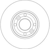 Disco de freno TRW DF4364 260mm 22mm