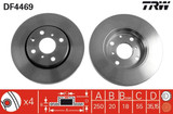 Disco de freno TRW DF4469 20mm 247mm