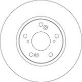 Disco de freno TRW DF4486 47mm 64mm