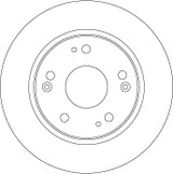 Disco de freno TRW DF4837 260mm 9mm