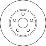 Disco de freno TRW DF4877 255mm 25mm