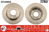Disco de freno TRW DF4988S 296mm 16mm