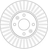 Disco de freno TRW DF6186 258mm 61mm