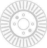 Disco de freno TRW DF6198 256mm 62,2mm