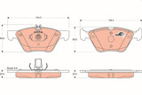Juego de pastillas de freno TRW GDB1215 63,6mm 156,4mm