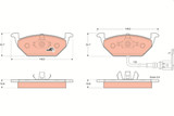 Esquema de forma de las pastillas TRW GDB1386