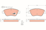 Juego de pastillas de freno TRW GDB1482 53,3mm 123mm