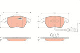 Juego de pastillas de freno TRW GDB1550 155,2mm 66mm
