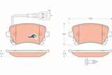 Juego de pastillas de freno TRW GDB1557 116,2mm 59mm