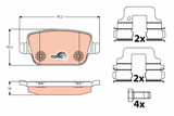 Juego de pastillas de freno TRW GDB1732 95,2mm 43,2mm
