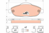 Juego de pastillas de freno TRW GDB1761 151mm 61,5mm