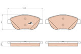 Juego de pastillas de freno TRW GDB1926 136,8mm 59,3mm
