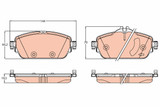 Juego de pastillas de freno TRW GDB2070 144mm 60,2mm