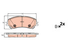 Juego de pastillas de freno TRW GDB2152 142mm 58,7mm