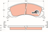 Juego de pastillas de freno TRW GDB3200 149,9mm 59mm
