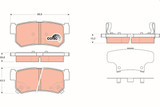 Juego de pastillas de freno TRW GDB3366 43,5mm 98,8mm