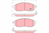 Juego de pastillas de freno TRW GDB3392 157mm 58,5mm
