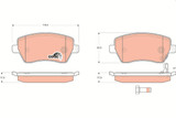 Juego de pastillas de freno TRW GDB3396 116,4mm 52,5mm