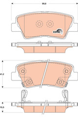 Juego de pastillas de freno TRW GDB3494 99,8mm 41,2mm