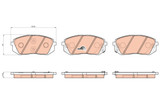 Juego de pastillas de freno TRW GDB3530 137,8mm 61mm