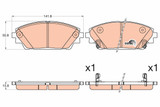 Juego de pastillas de freno TRW GDB3592 141,8mm 55,8mm