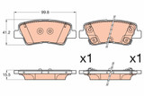 Juego de pastillas de freno TRW GDB3594 99,8mm 41,2mm