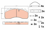 Juego de pastillas de freno TRW GDB5067 247,5mm 109,5mm