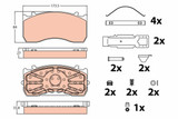 Juego de pastillas de freno TRW GDB5073 173,5mm 185mm