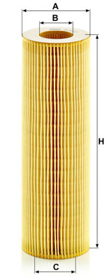 Filtro de aceite MANN-FILTER HU 1077/2 x 281mm 45mm