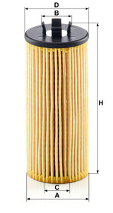 Filtro de aceite MANN-FILTER HU 6015 z KIT 126mm 26mm