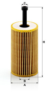 Filtro de aceite MANN-FILTER HU 612 x 141mm 22mm