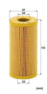 Filtro de aceite MANN-FILTER HU 618 x 113mm 24mm