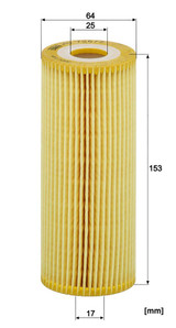 Filtro de aceite MANN-FILTER HU 726/2 x 153mm 25mm