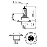 Lámpara PHILIPS 12342VPB1 12V 60/55W