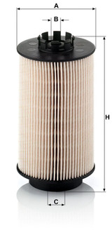 Filtro combustible MANN-FILTER PU 1059 x 174mm 14mm