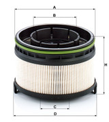 Filtro combustible MANN-FILTER PU 11 002 z KIT 72mm 19mm