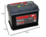 Batería de arranque TUDOR TB602 12V 60Ah