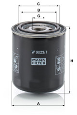 Filtro aceite, caja de cambios manual MANN-FILTER W 9023/1 116mm 96mm