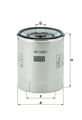 Filtro combustible MANN-FILTER WK 1040/1 x 128mm 108mm