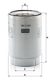Filtro combustible MANN-FILTER WK 11 001 x 158mm 108mm