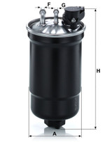 Filtro combustible MANN-FILTER WK 11 027 221mm 98mm