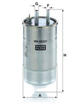 Filtro combustible MANN-FILTER WK 853/21 207mm 85mm