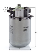 Filtro combustible MANN-FILTER WK 9080 159mm 93mm