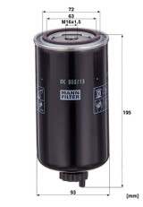 Filtro combustible MANN-FILTER WK 950/19 195mm 93mm