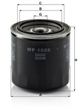 Filtro de aceite MANN-FILTER WP 1026 99mm 102mm