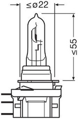 Lámpara, luces largas/diurnas ams-OSRAM 64176 12V 55/15W