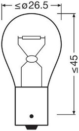 Lámpara, luces diurnas/de posición ams-OSRAM 7506-2BL 12V 21W