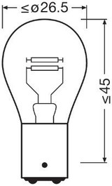 Lámpara, luces diurnas/de posición ams-OSRAM 7528ULT-2BL 12V 21/5W