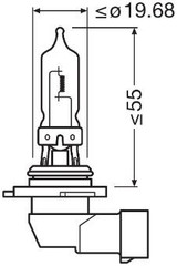 Lámpara, faro antiniebla ams-OSRAM 9005NL-2HB 12V 60W
