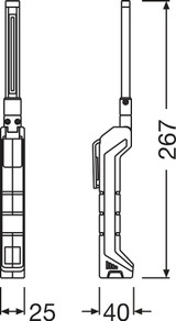 Lámpara portátil ams-OSRAM LEDIL408 3,7V 2,96W
